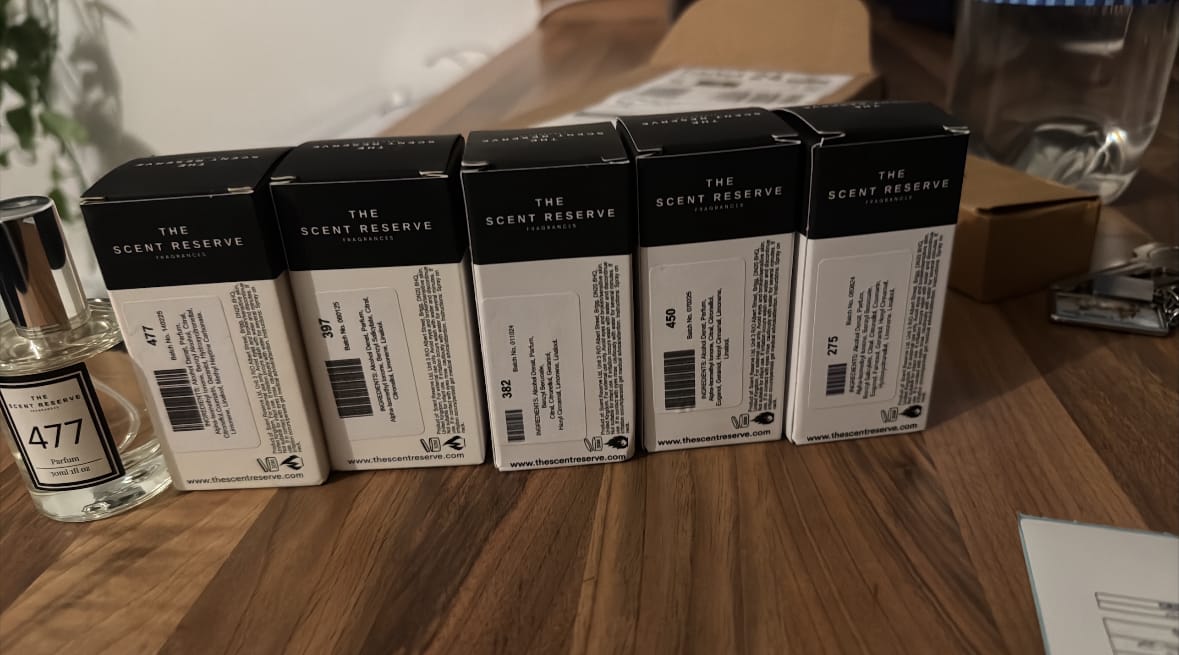 Customer photo review of 5 x 30ml Perfume Bottles