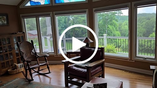 Customer video review of SmartWings Hardwired Motorized Light Filtering Roller Shades 50% Blackout PVC Free Sunscreen