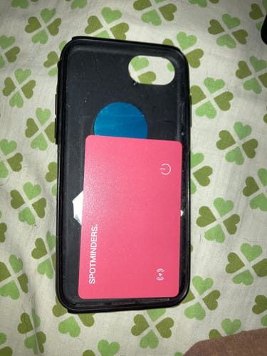 Customer photo review of SPOTMINDERS. Tracking card