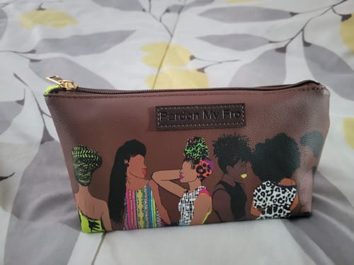 Customer photo review of Squad Espresso Brown Cosmetic Bag