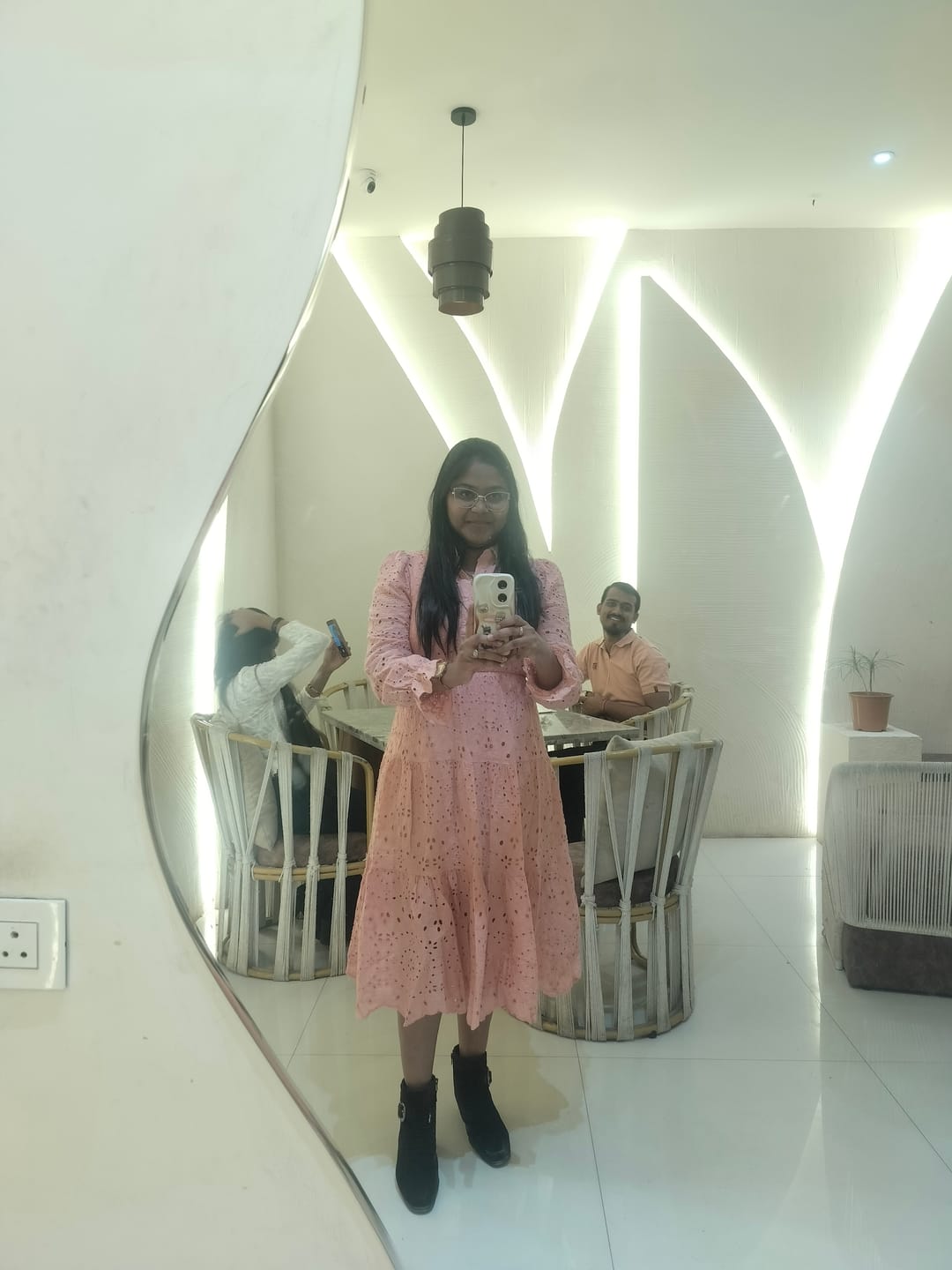 Customer photo review of Jimmy Cotton Eyelet Midi Dress