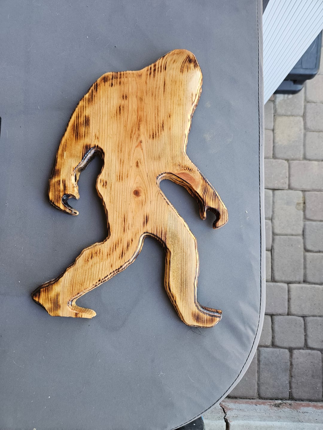 Customer photo review of 16x12" Bigfoot / Yeti / Sasquatch Silhouette Acrylic Router Template