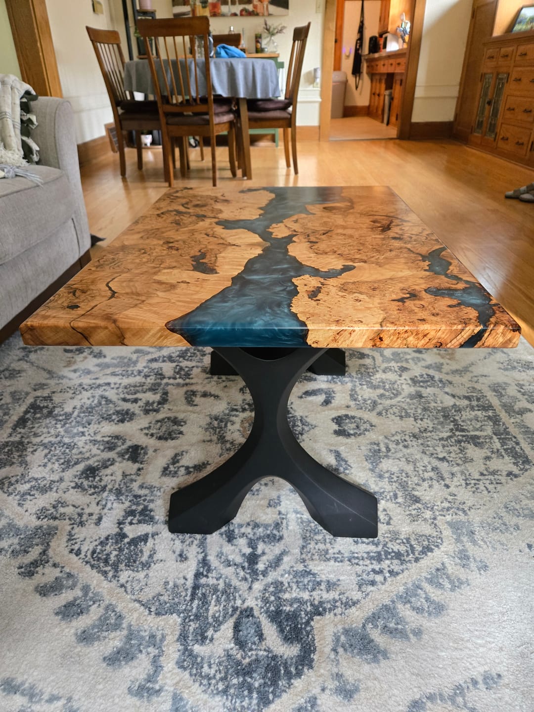 Customer photo review of Coffee Table Legs 120 Xavier 16H Metal X-shaped Furniture