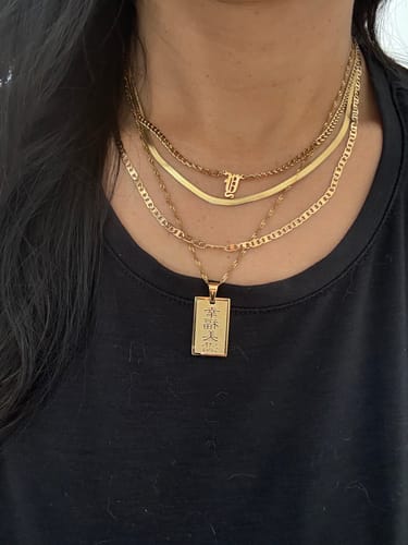 Customer photo review of Happiness Good Luck Necklace