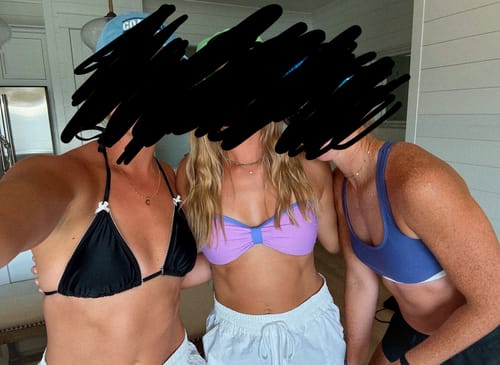 Customer photo review of MINNIE Lavender Bandeau Bikini Top