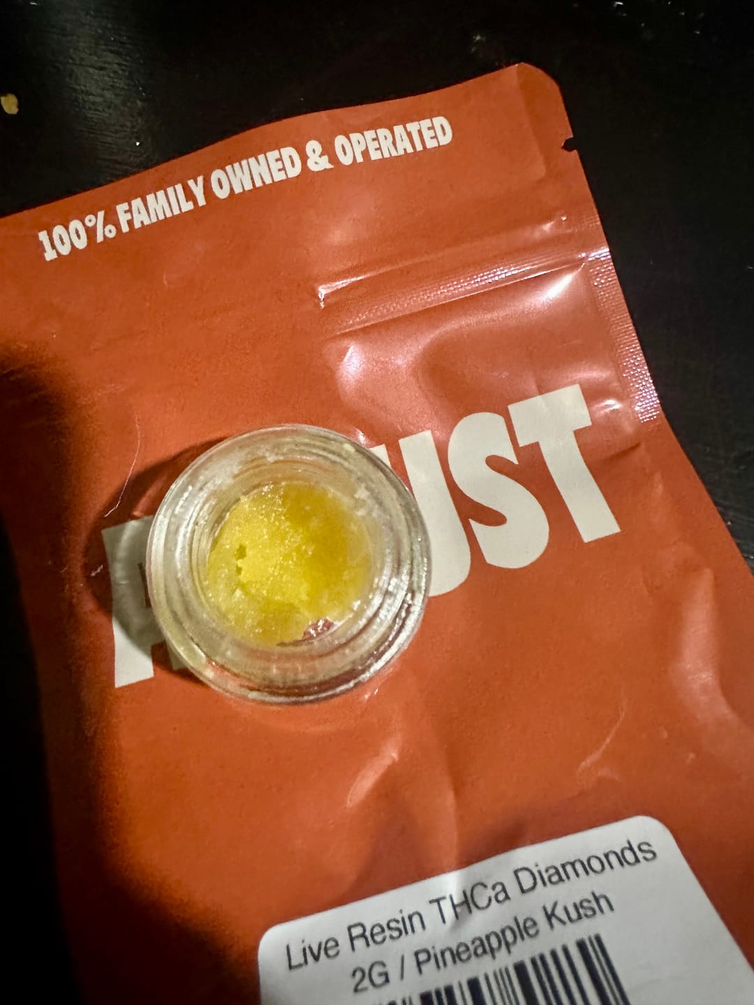 Customer photo review of Live Resin THCa Diamonds