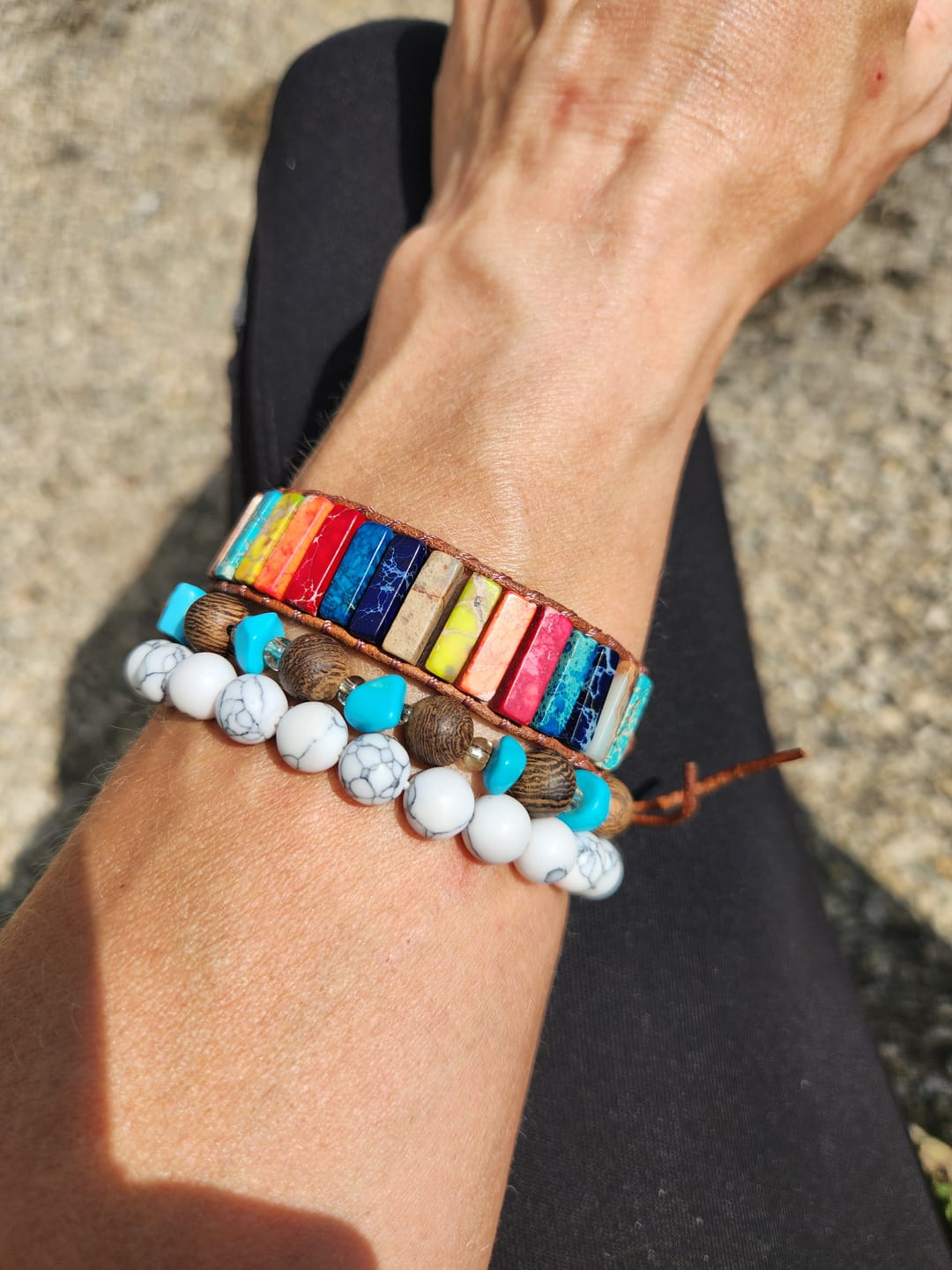 Customer photo review of 7 Chakras Balance Bracelet (Stone)