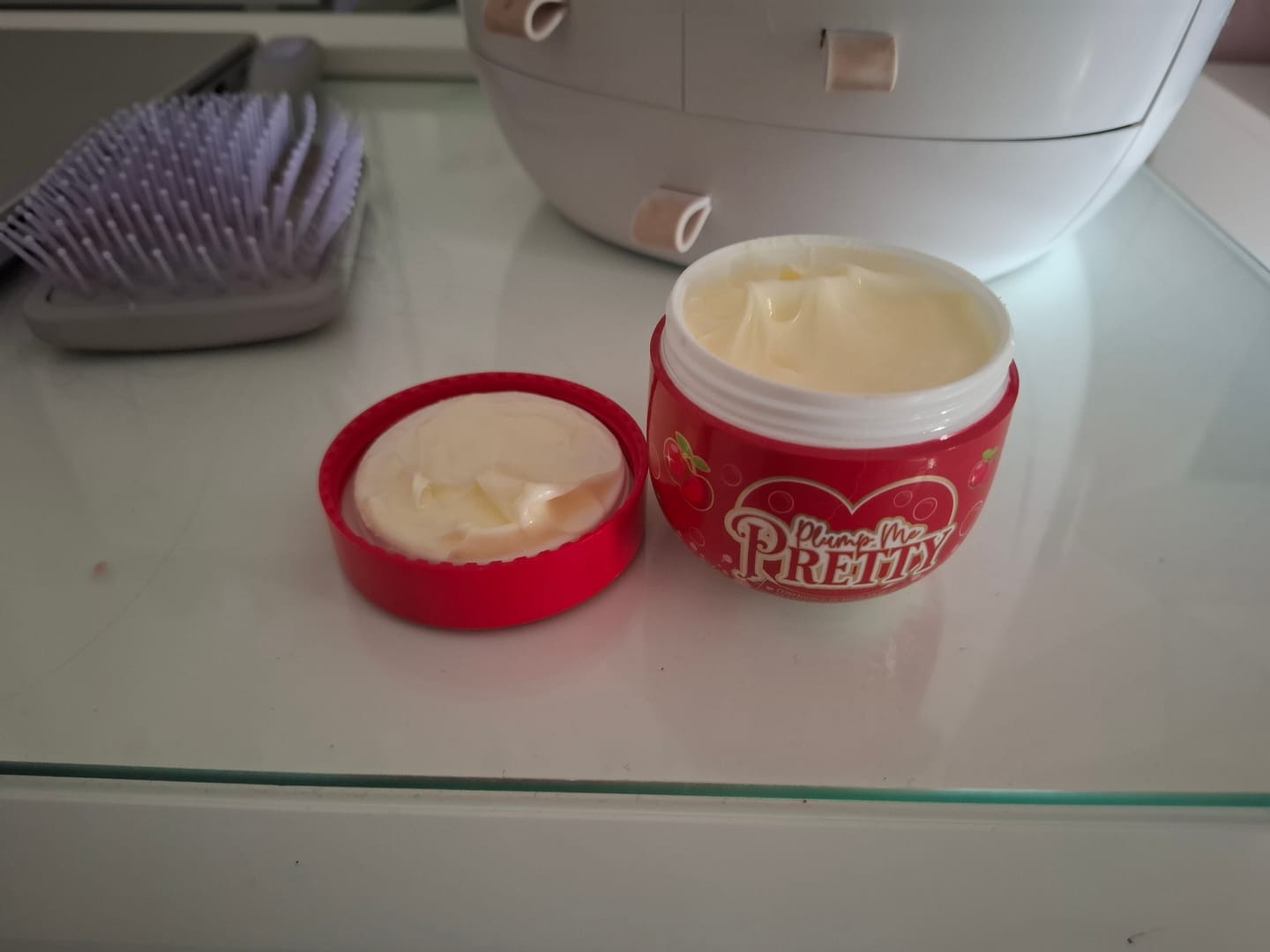 Customer photo review of P. Louise Plump Me Pretty Moisturizer