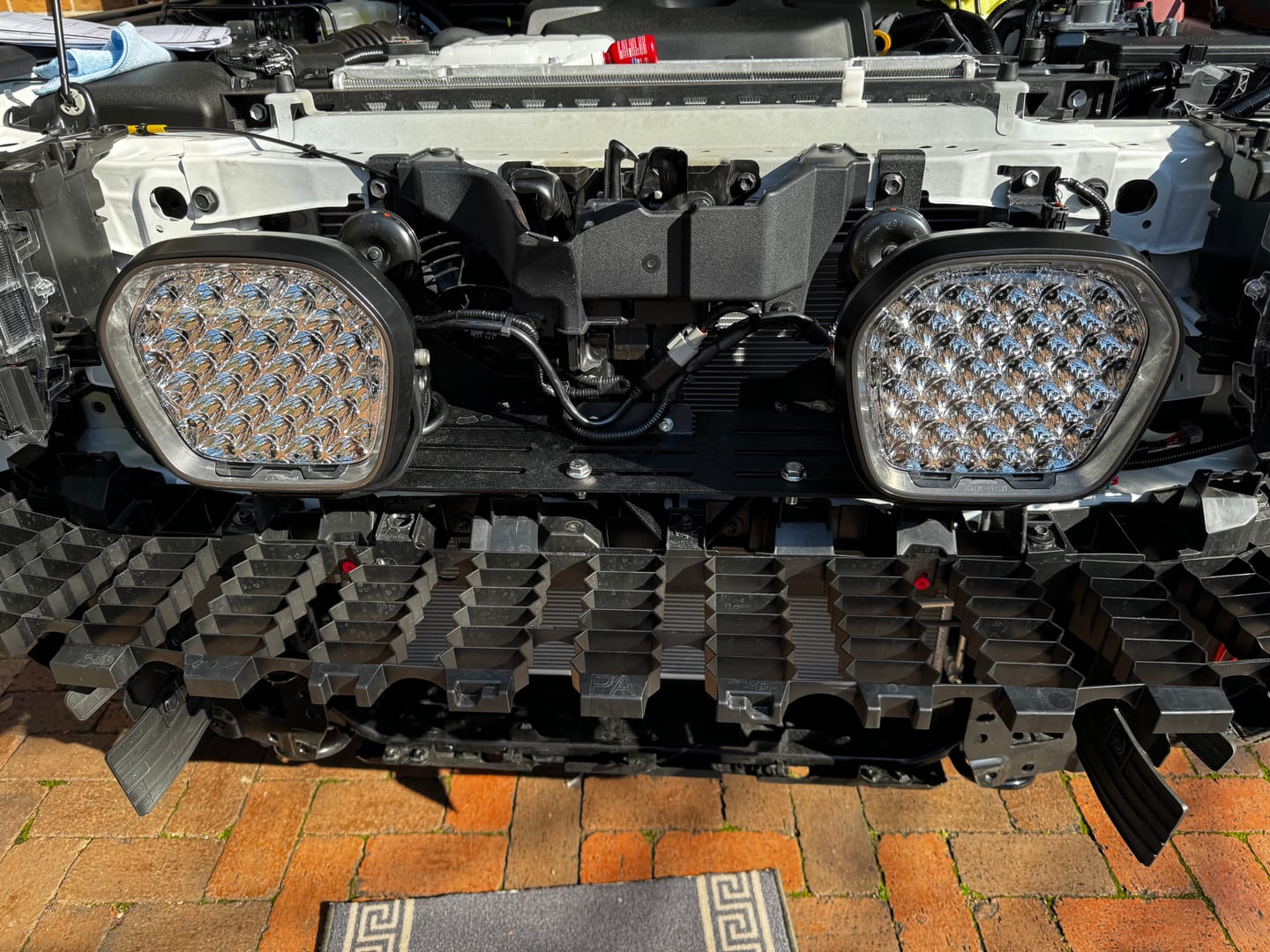 Customer photo review of Spotlight/Lightbar Mount - Prado LC250 Series - Behind Grille