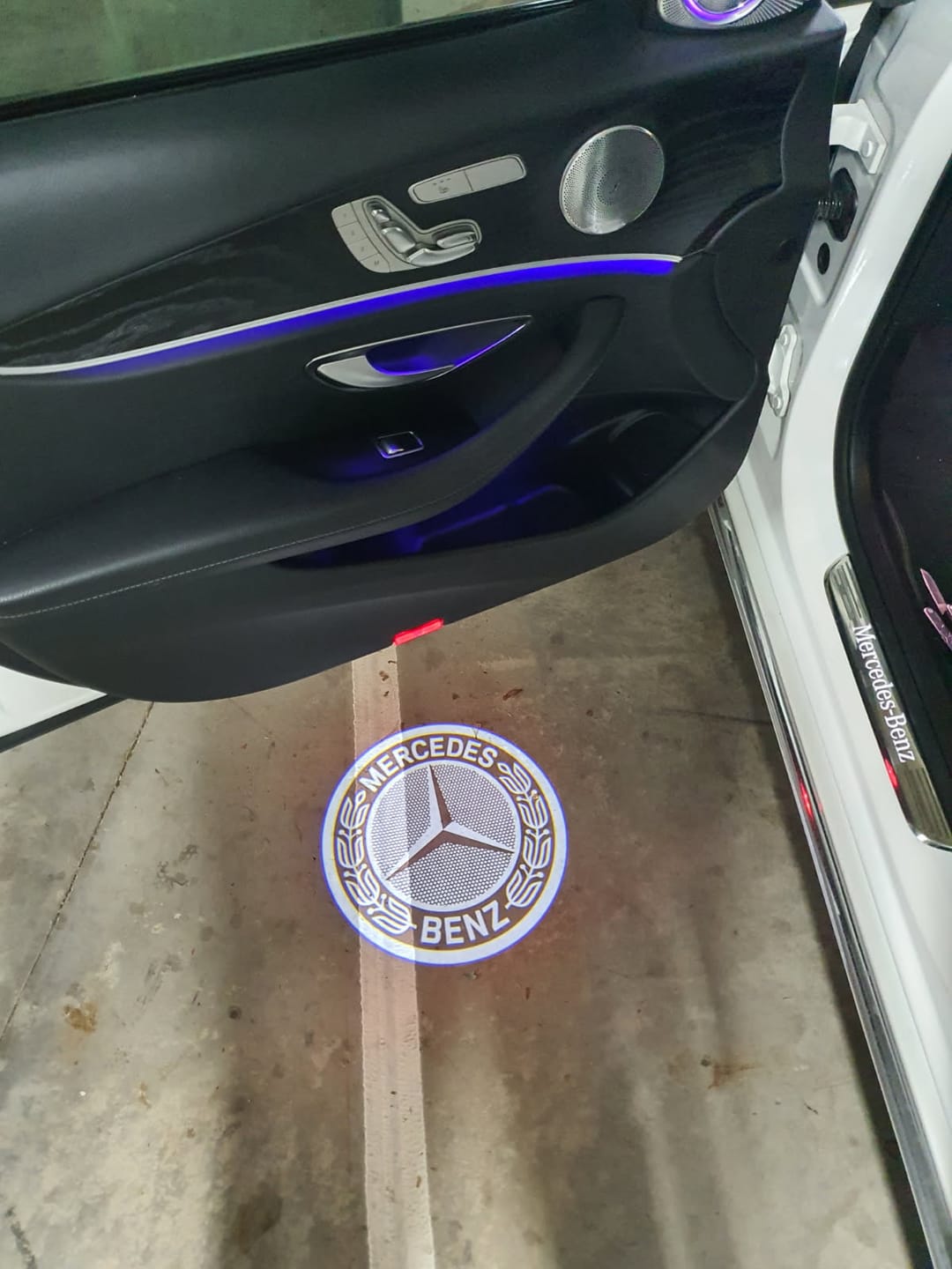 Customer photo review of Mercedes Benz LED Car Door Welcome Logo Shadow Lights
