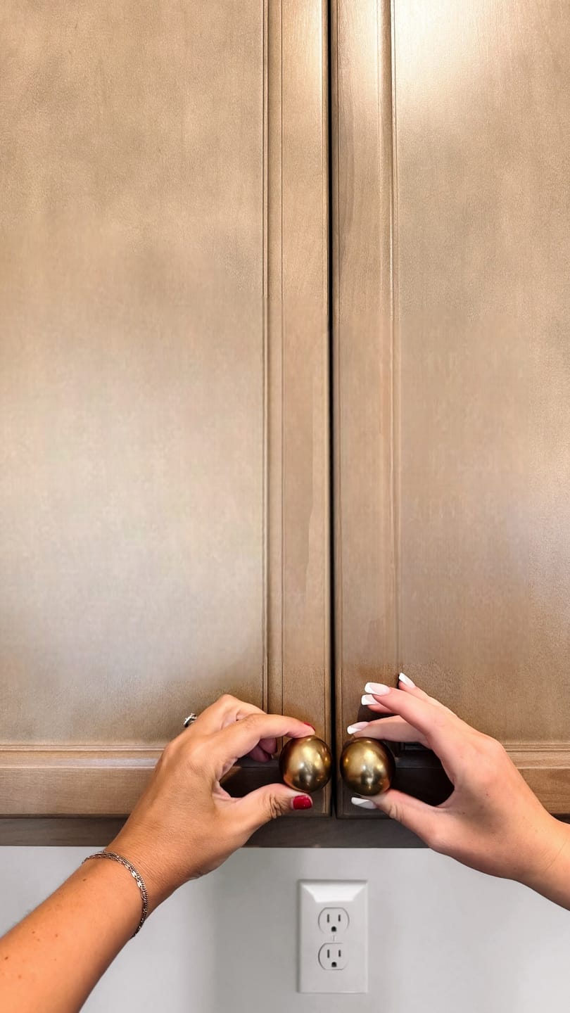 Customer photo review of Richmond Cabinet Pulls - Antique Brass