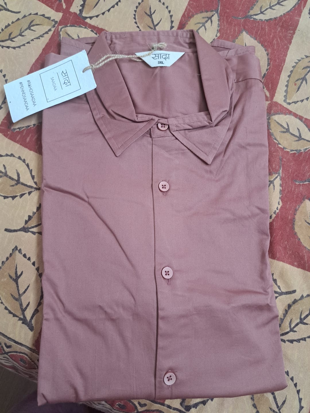 Customer photo review of Rose Taupe Formal Shirt