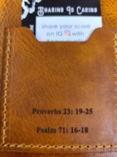 Customer photo review of The Trinity Trifold Wallet