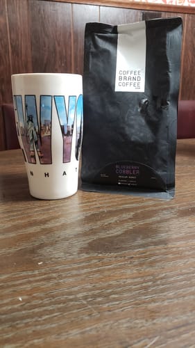 Customer photo review of Blueberry Cobbler Flavored Coffee