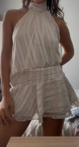 Customer photo review of Salice | Chiffon Mini Dress