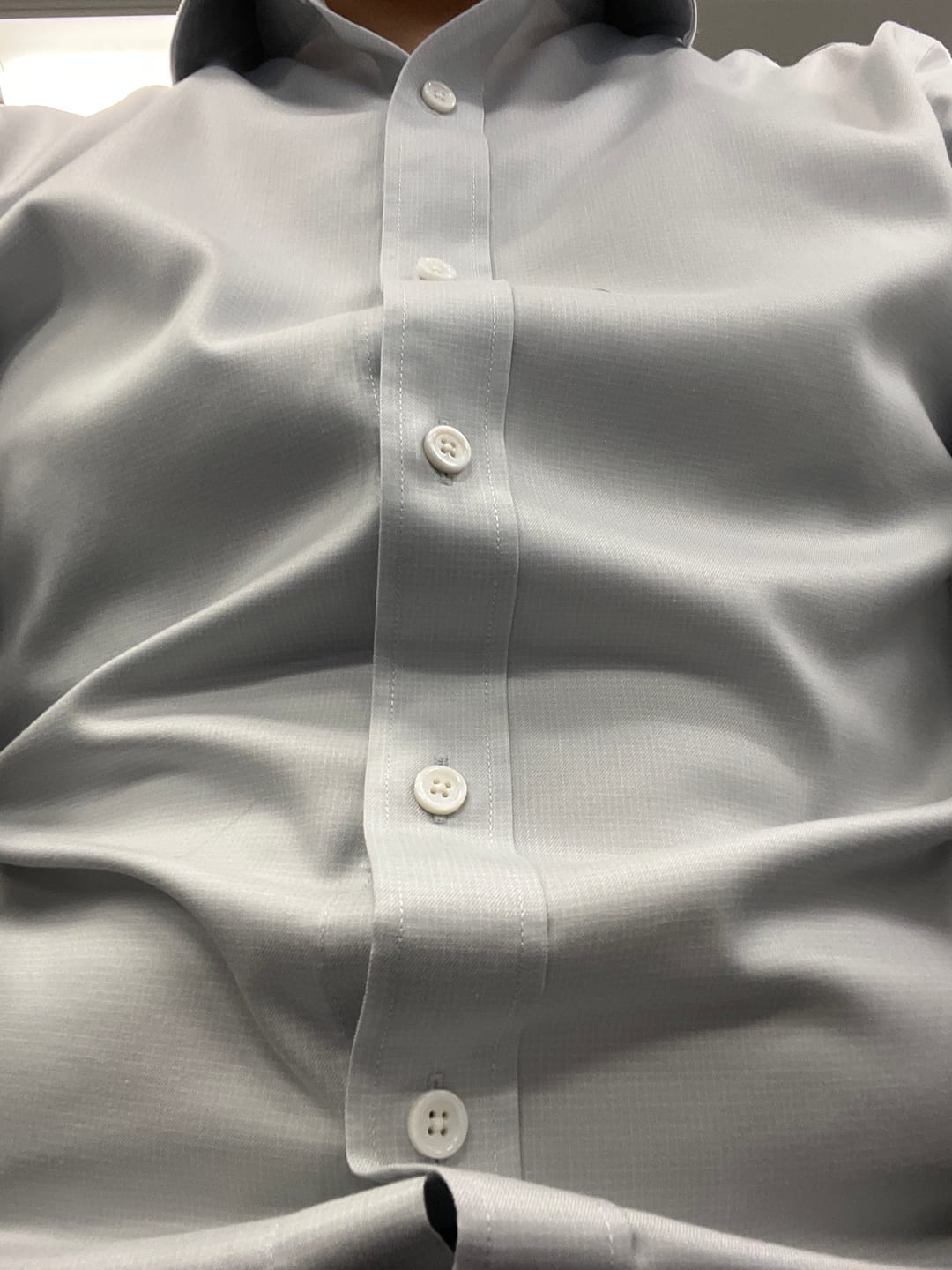 Customer photo review of InstantCool Dobby Dress Shirt | Light Blue 17803N