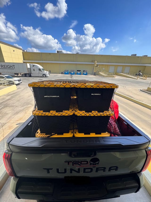 Customer photo review of Highly Elastic Truck Bed Net