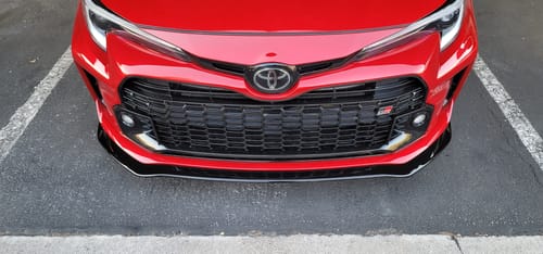 Customer photo review of 2023-2024 Toyota GR Corolla Carbon Fiber Front Lip Splitter