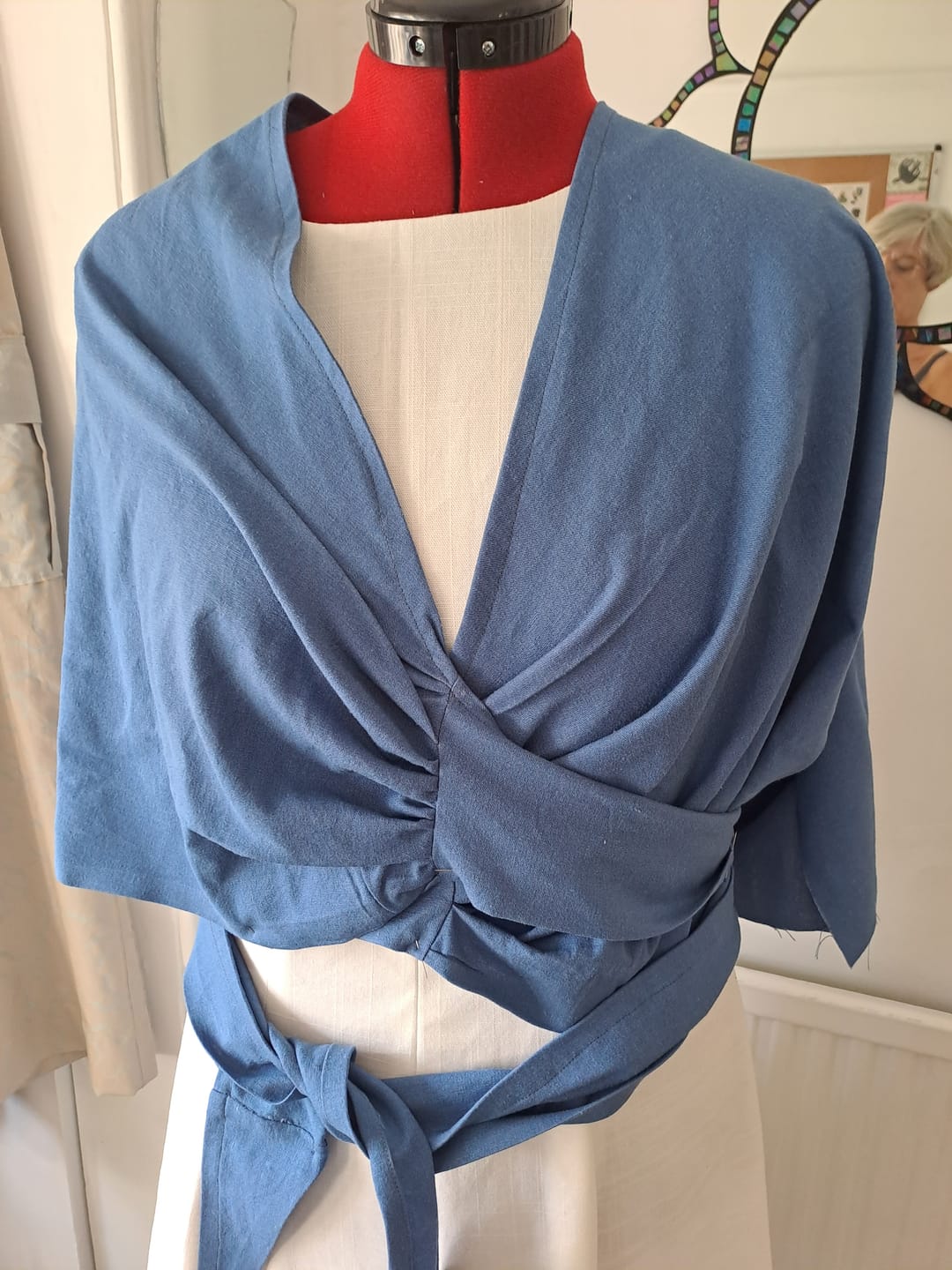 Customer photo review of Viscose Linen Woven Stretch Fabric