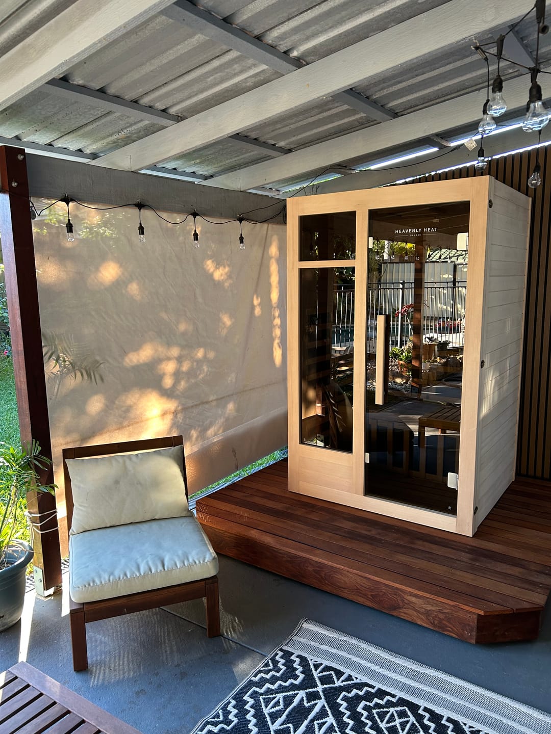 Customer photo review of Teak Wood | Outdoor Panel