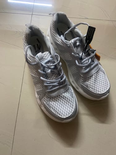 Customer photo review of IA Featherlight Silver Breathable Minimalist Low Top Sneakers