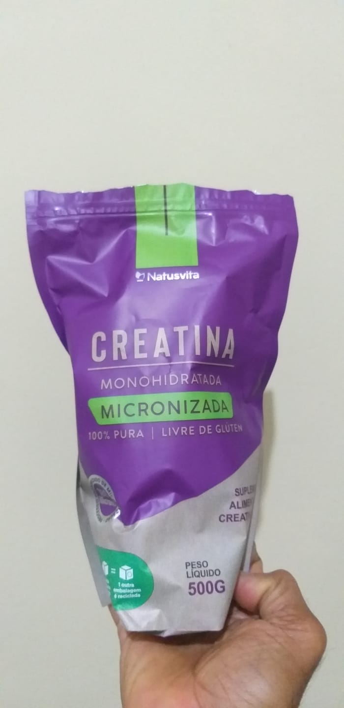 Customer photo review of Creatina 100% Pura (500g). Monohidratada e Micronizada 180 mícrons. Livre de Metais Pesados