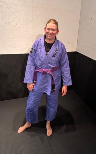 Customer photo review of Core Purple Brazilian Jiu Jitsu Womens BJJ Gi