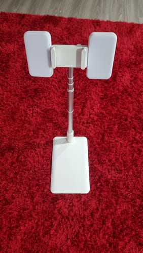 Customer photo review of Compact Floor Phone/Tablet Lighting Stand