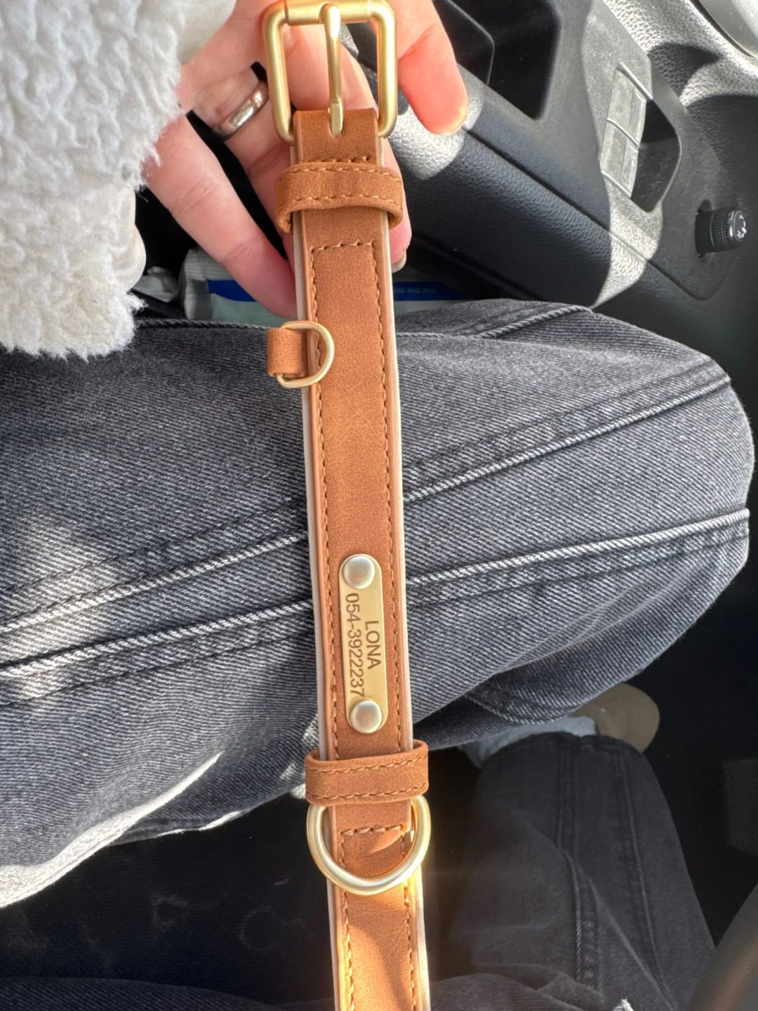 Customer photo review of Personalized Dog Collars with Name Customizable