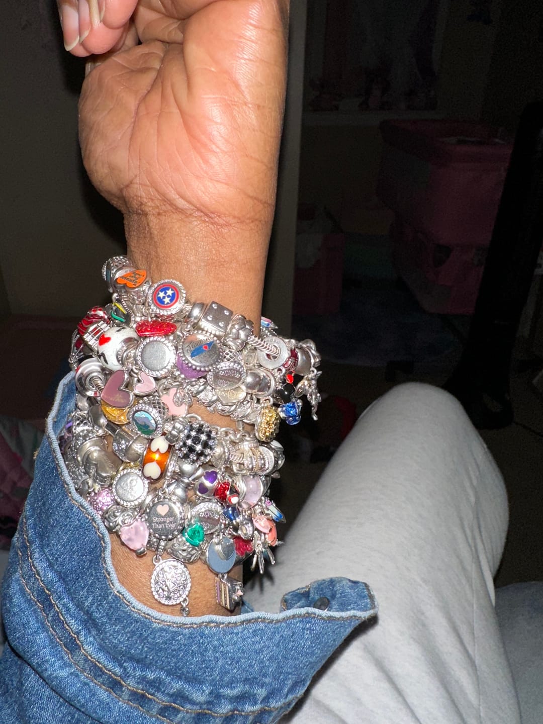 Customer photo review of PANDORA Bow Sterling Silver Spacer Charm