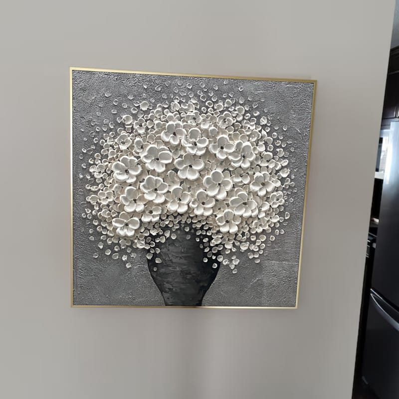 Customer photo review of Flower Textured Painting Canvas #FP066