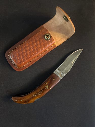 Customer photo review of Navaja de Acero Damasco 20cm “Petrohué“