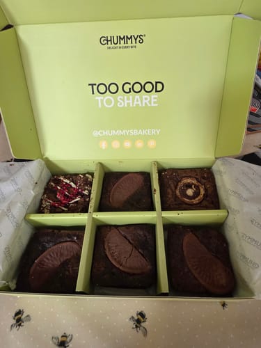 Customer photo review of Happy Birthday Mixed Box of Postal Brownies Delivered To Your Door