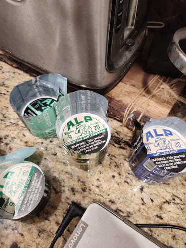 Customer photo review of Mountain Wintergreen Nicotine Pouches