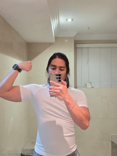 Customer photo review of Bruce Wayne Compression T-Shirt