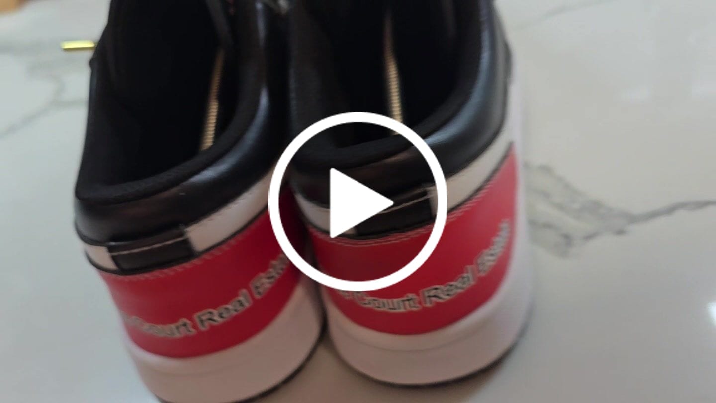 Customer video review of Gifts for Businesses, branded client gifts Persoanlized American Cancer Society Sneakers, Custom Relay For Life Shoes, Love's Gift Shoes,AJ1-C03200