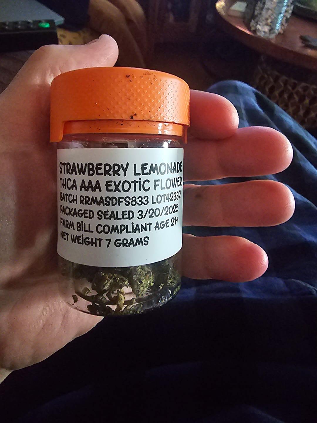 Customer photo review of 39% Strawberry Lemonade THCa Flower 7g SATIVA AAA Indoor