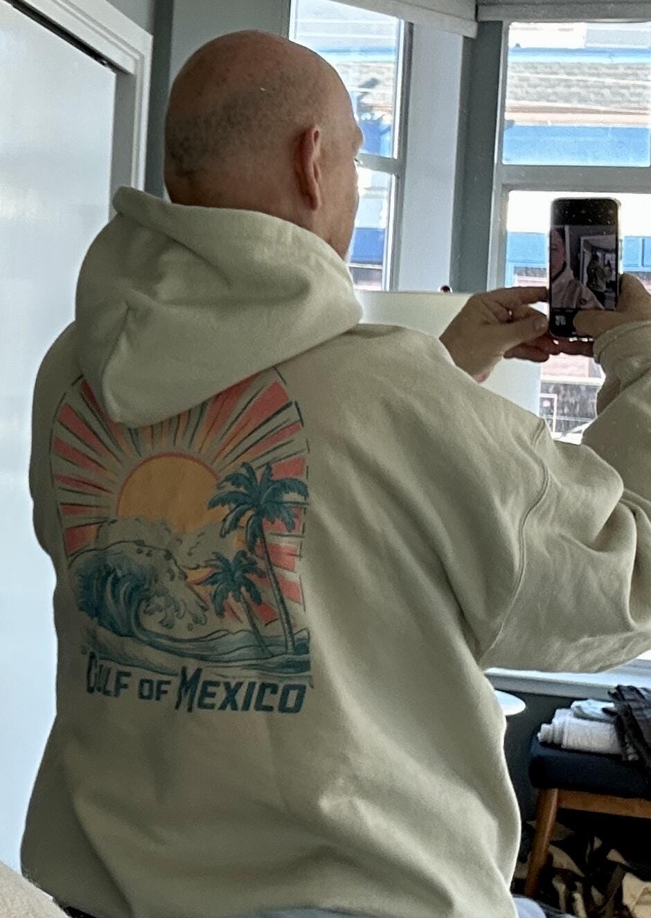 Customer photo review of Gulf of Mexico "Sunny Vibes" Front/Back Print Hoodie