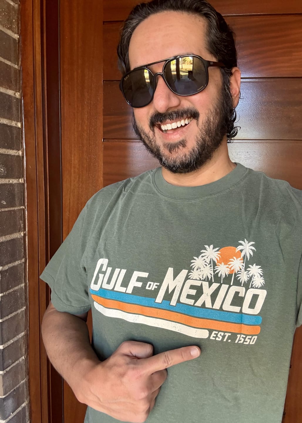 Customer photo review of Gulf of Mexico Retro Stripe Comfort Colors T-Shirt