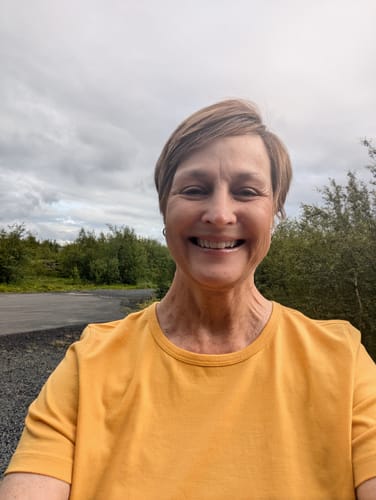 Customer photo review of Liza Crew Neck Tee • Final Sale Deals! - Marigold