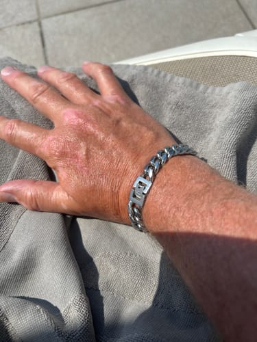 Customer photo review of Cuban Bracelet Silver | 12mm