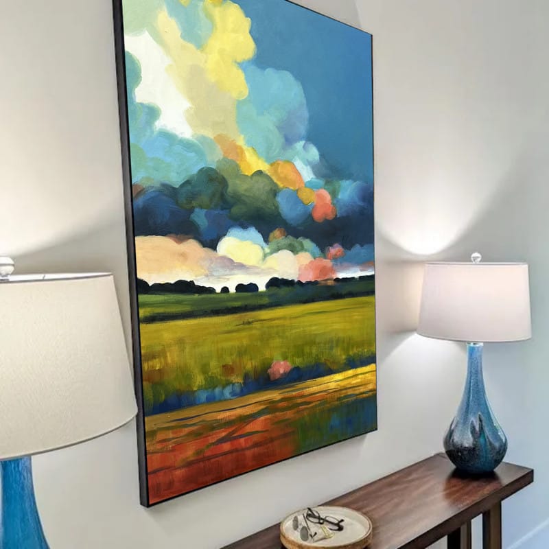Customer photo review of Colorful Landscape Abstract Wall Art #AP006