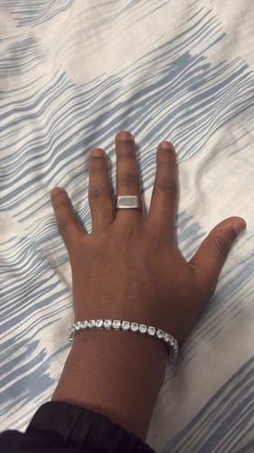 Customer photo review of Cosmic Black Ring (White Gold)