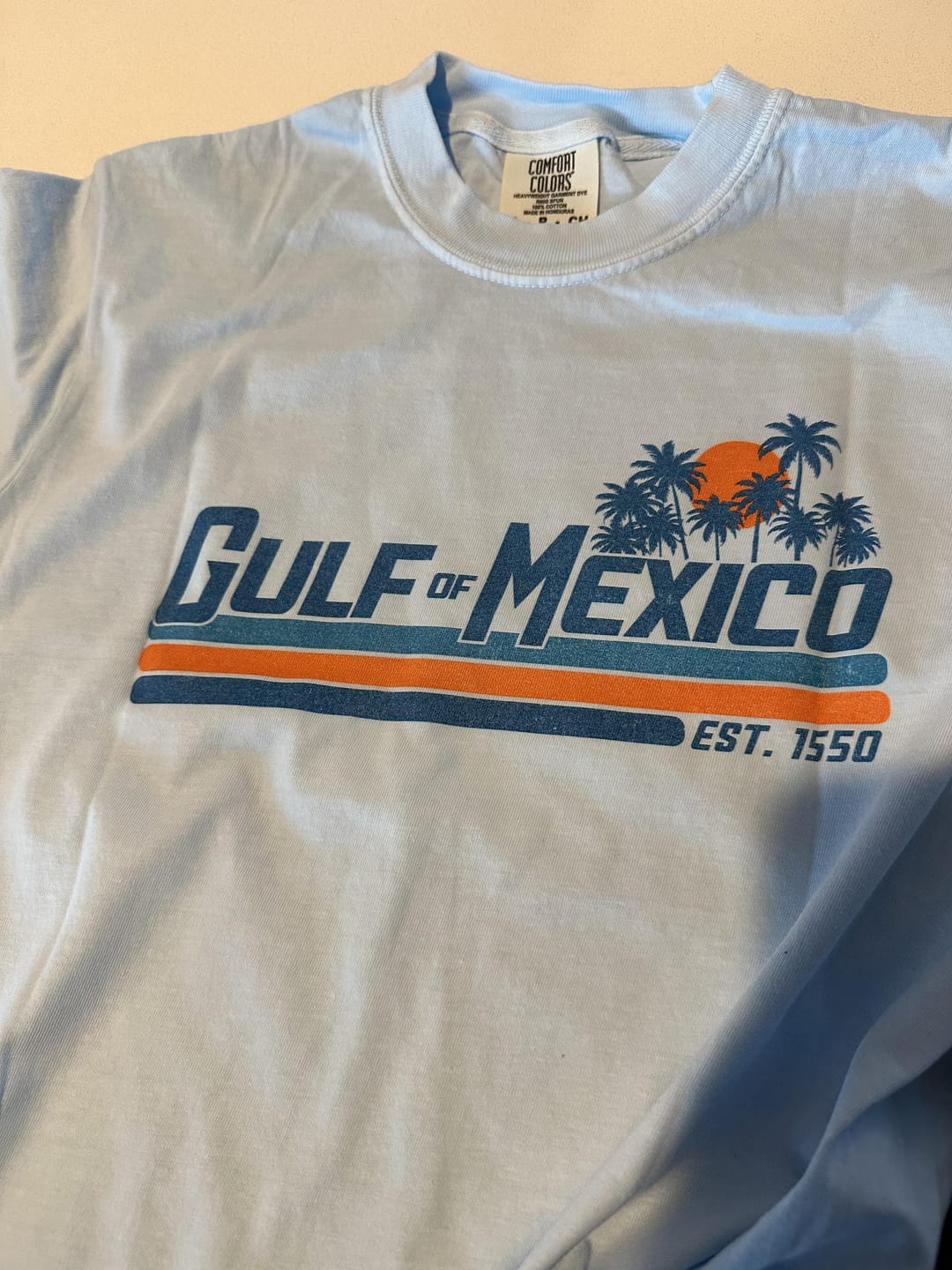 Customer photo review of Gulf of Mexico Retro Stripe Comfort Colors T-Shirt