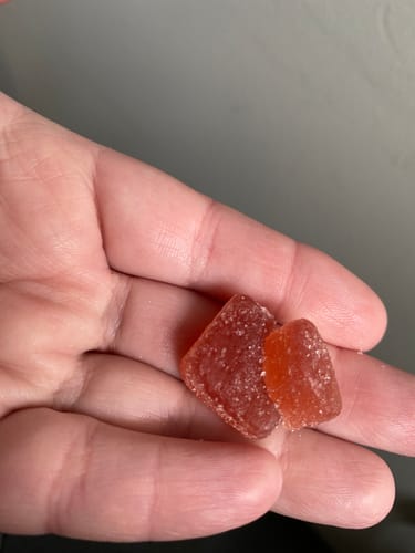 Customer photo review of Huckleberry Gummies, 5mg THC + 25mg CBD