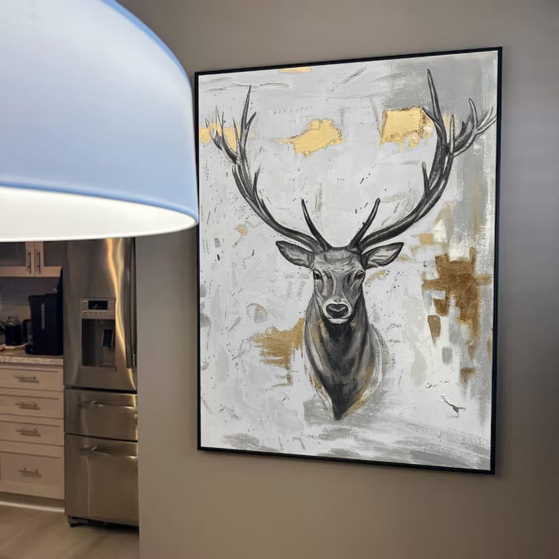 Customer photo review of Animal Textured Canvas Art Painting #AC024