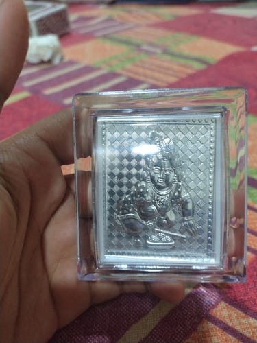 Customer photo review of 999 silver Baby Krishna Stand 3"
