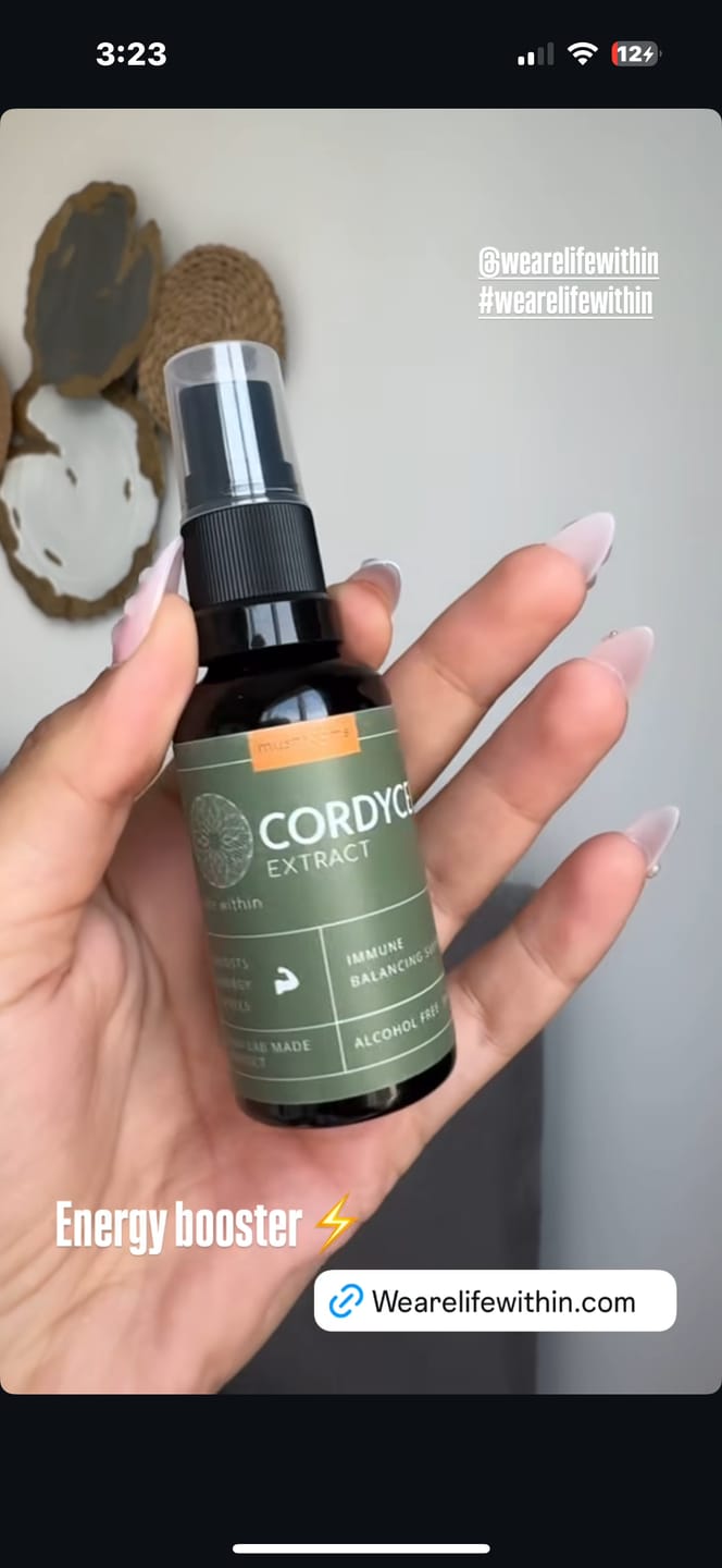 Customer photo review of Cordyceps Extract (30 ml)