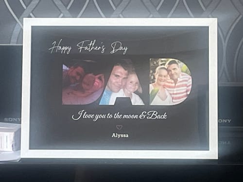 Customer photo review of Happy Dad's Day - Personalized poster