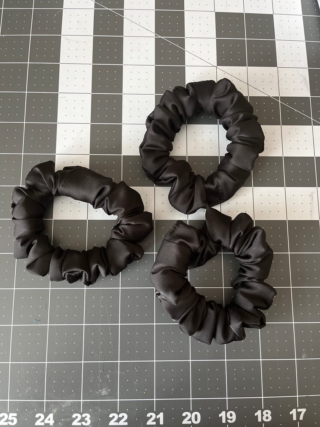 Customer photo review of Plain Silky Stretch Satin Fabric